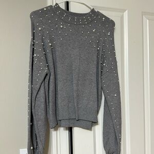 Grey pearl sweater